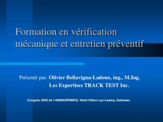 formation en v rification m canique et entretien pr ventif