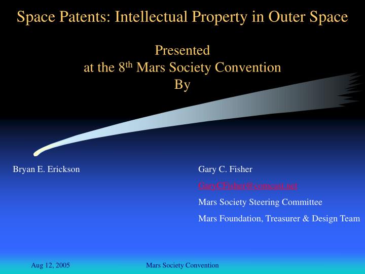 space patents intellectual property in outer space