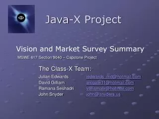 Java-X Project