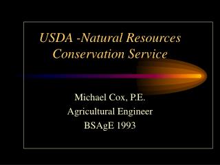 USDA -Natural Resources Conservation Service