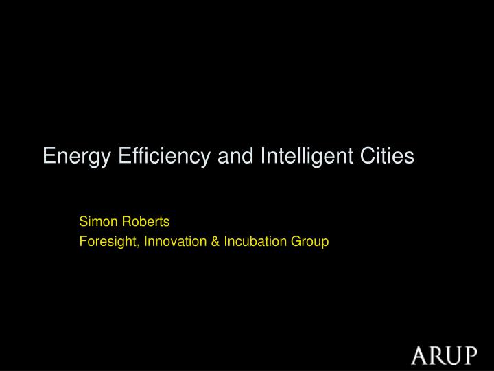 energy efficiency and intelligent cities