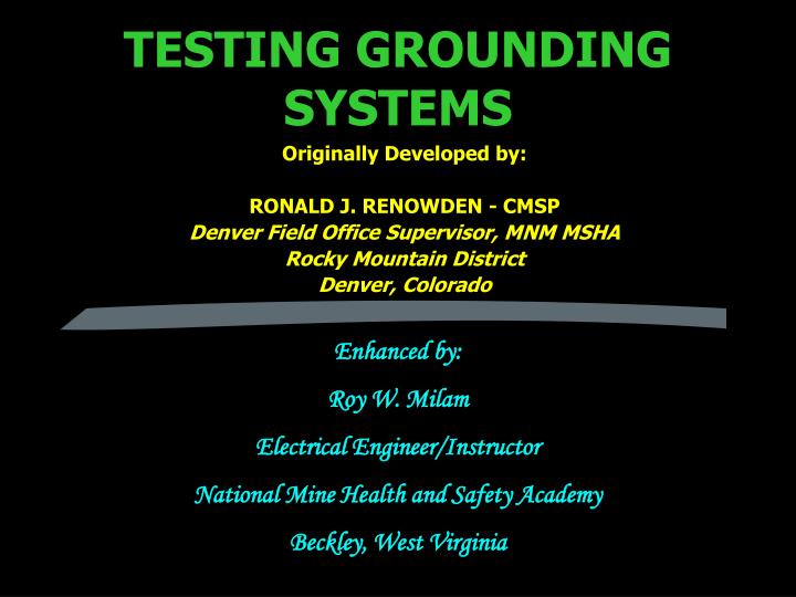 testing grounding systems
