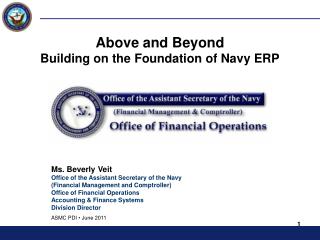 Above and Beyond Building on the Foundation of Navy ERP