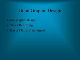 Good Graphic Design