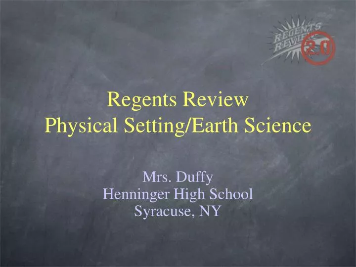 regents review physical setting earth science