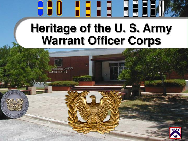 heritage of the u s army warrant officer corps