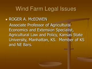 Wind Farm Legal Issues