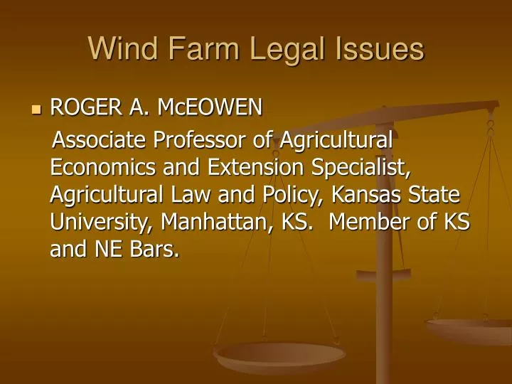 wind farm legal issues