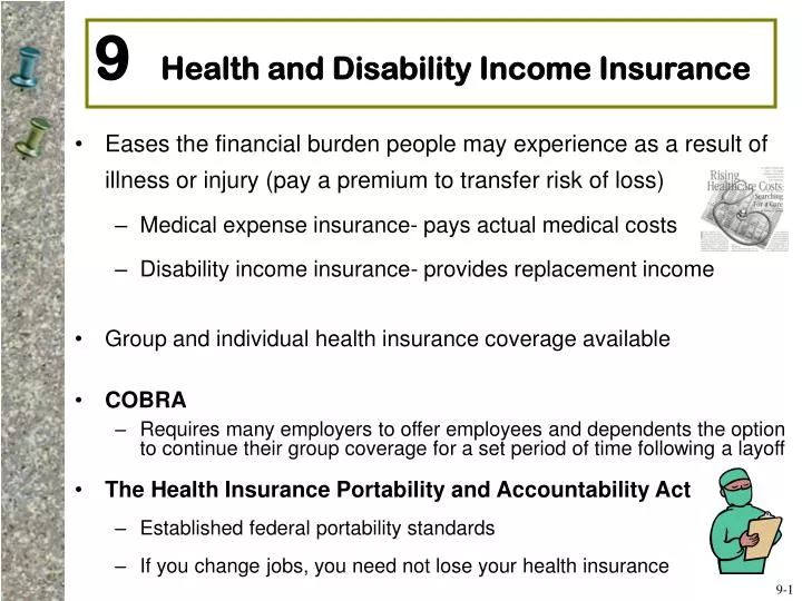 9 health and disability income insurance