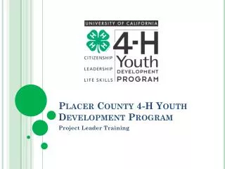 Placer County 4-H Youth Development Program