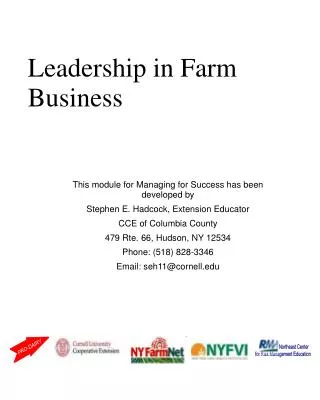 Leadership in Farm Business