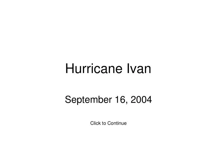 hurricane ivan