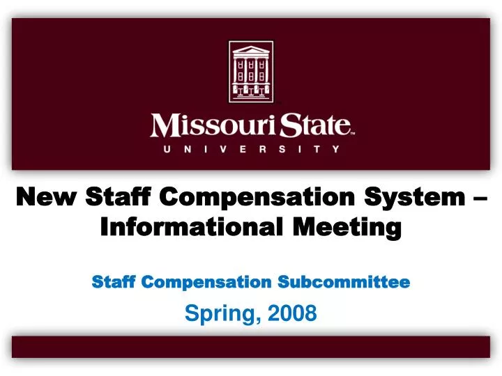 new staff compensation system informational meeting staff compensation subcommittee