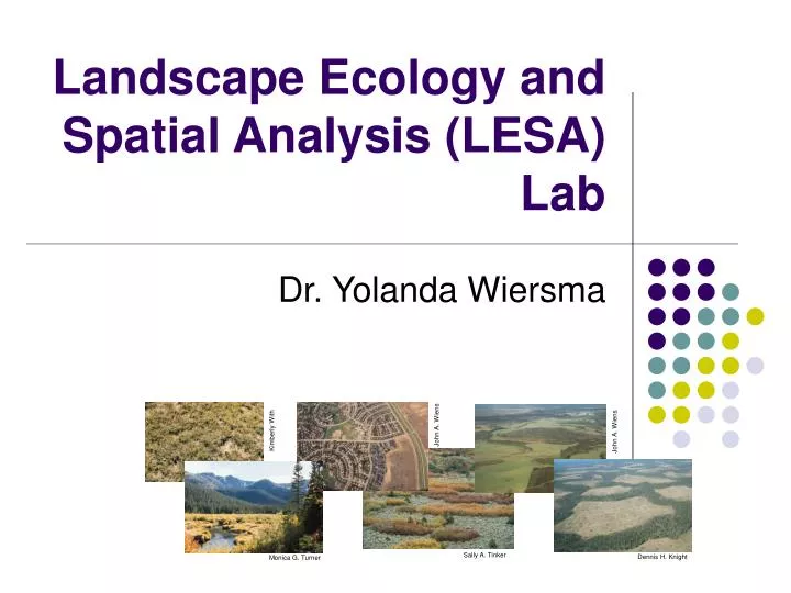 landscape ecology and spatial analysis lesa lab
