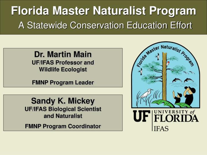 florida master naturalist program a statewide conservation education effort