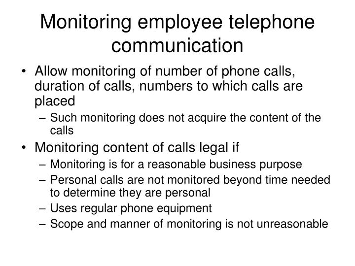 monitoring employee telephone communication