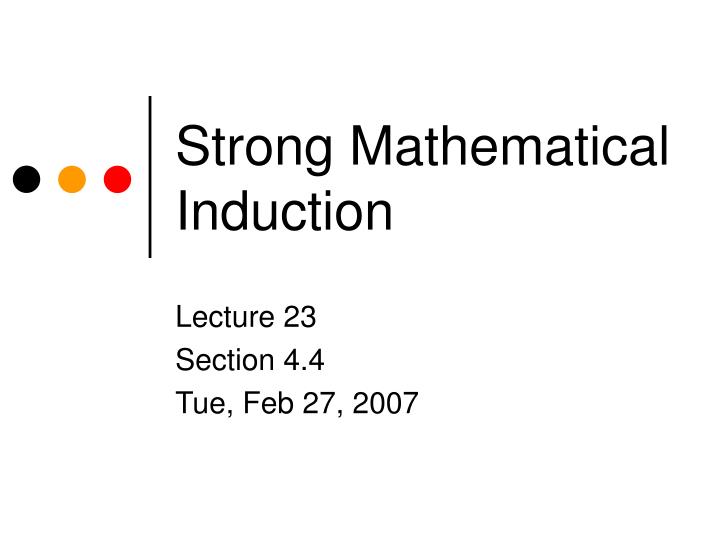strong mathematical induction