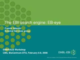 The EBI search engine: EB-eye