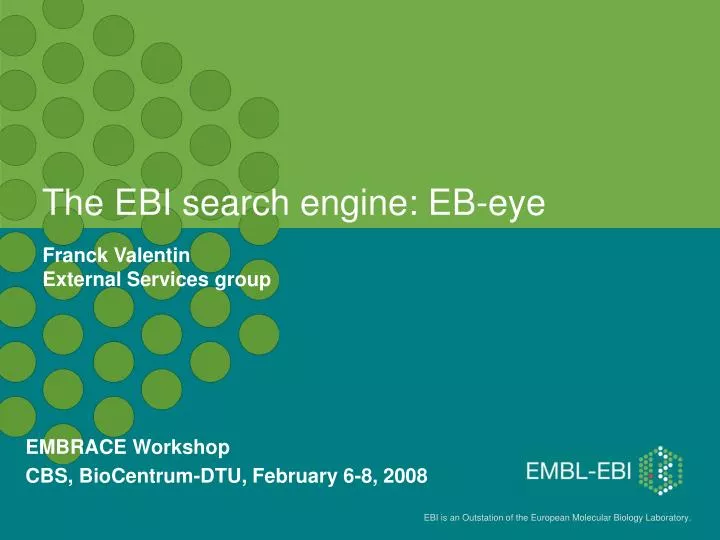 the ebi search engine eb eye