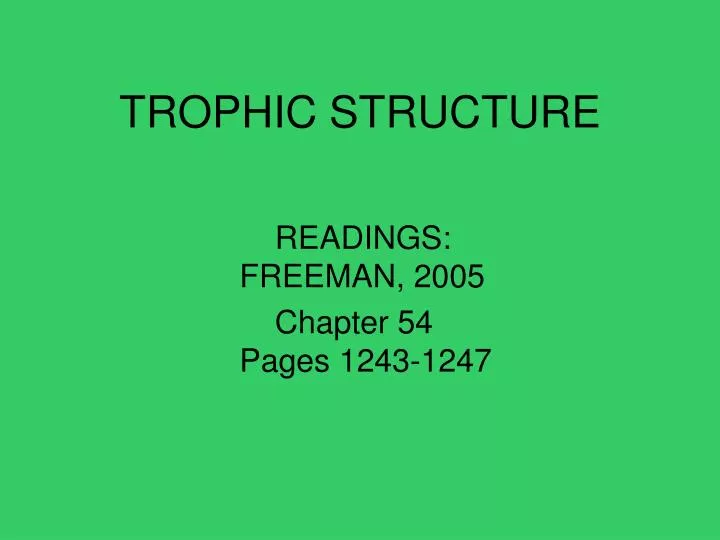 trophic structure