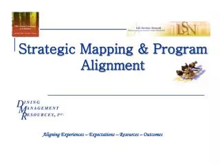 Strategic Mapping &amp; Program Alignment