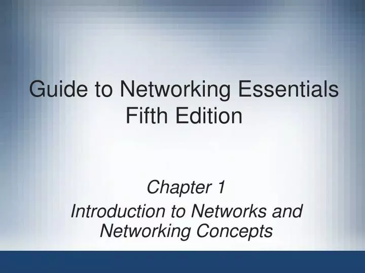 guide to networking essentials fifth edition