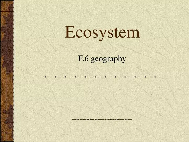 ecosystem
