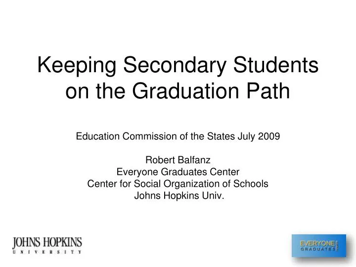 keeping secondary students on the graduation path