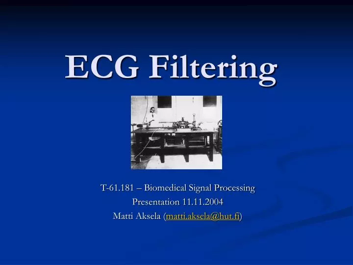 ecg filtering