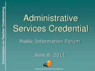 Administrative Services Credential