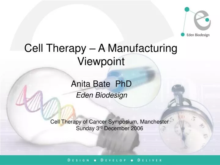 cell therapy a manufacturing viewpoint
