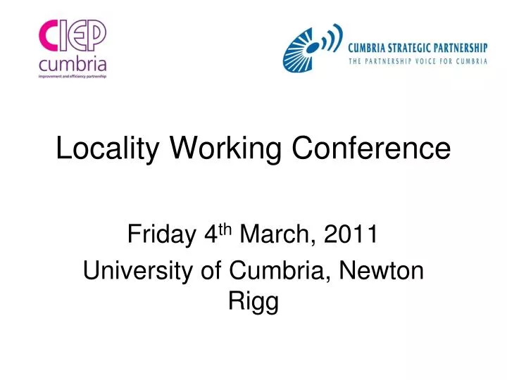 locality working conference