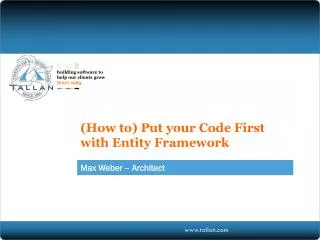 ( How to) Put your Code First with Entity Framework