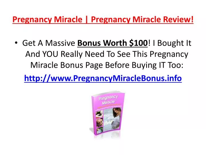 pregnancy miracle pregnancy miracle review