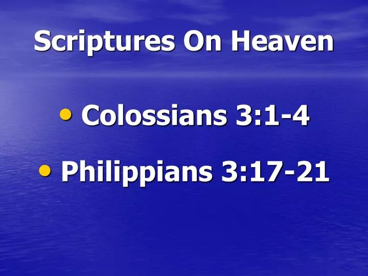 scriptures on heaven