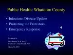 Public Health: Whatcom County - slide 1