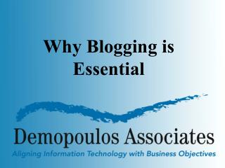 Why Blogging is Essential