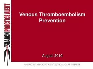 Venous Thromboembolism Prevention