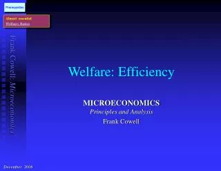 Welfare: Efficiency
