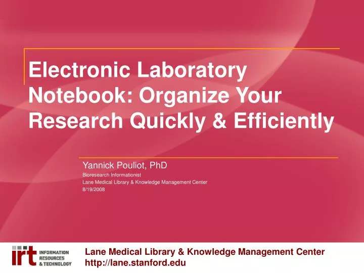 electronic laboratory notebook organize your research quickly efficiently