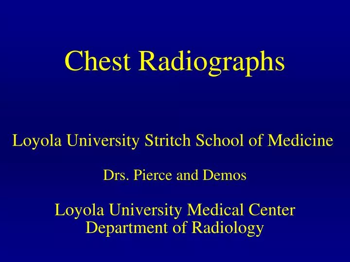 chest radiographs