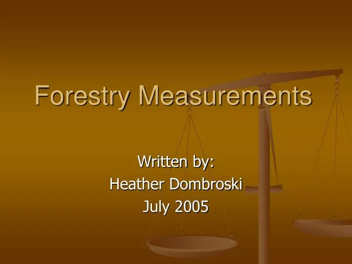 forestry measurements