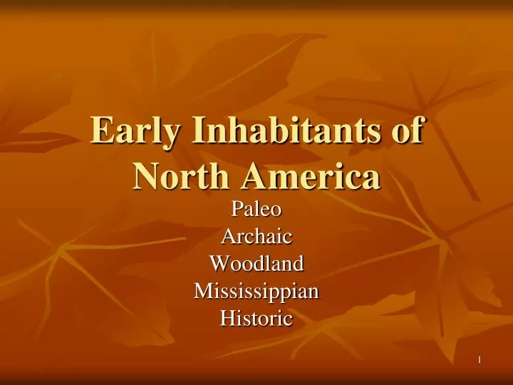 early inhabitants of north america