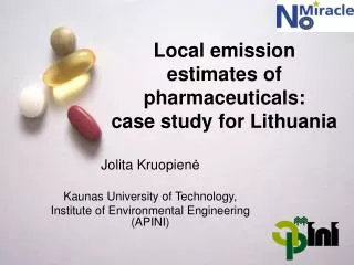 Local emission estimates of pharmaceuticals: case study for Lithuania