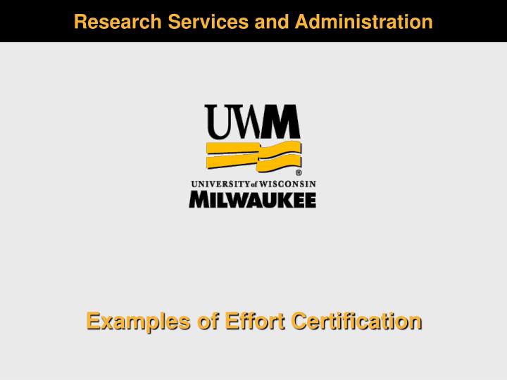 research services and administration