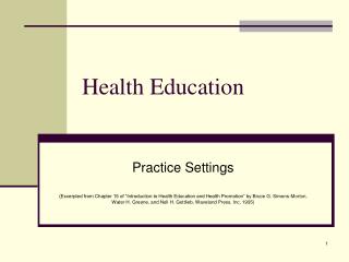 Health Education