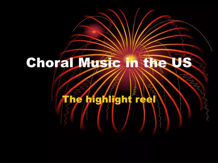 choral music in the us