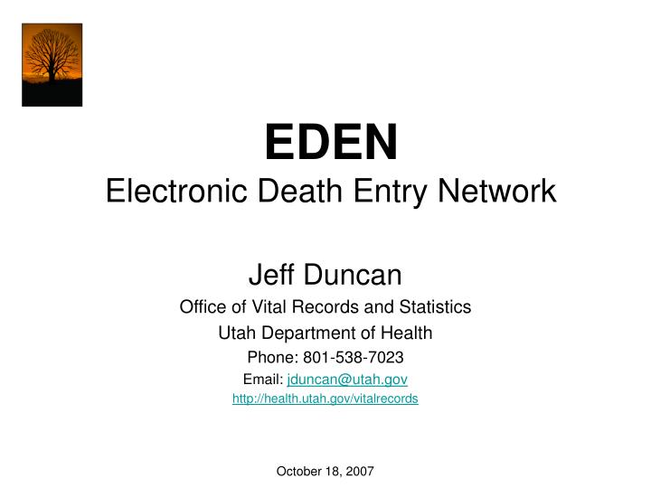 eden electronic death entry network