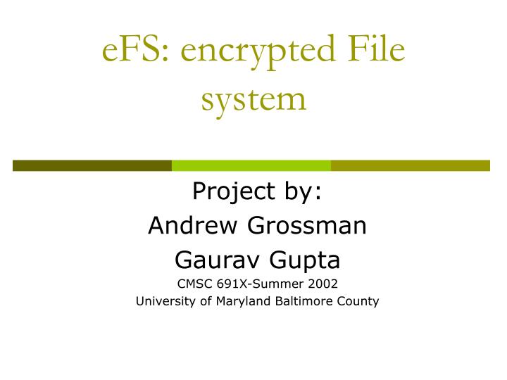 efs encrypted file system