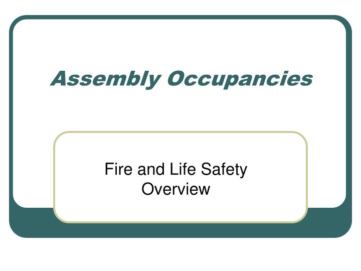 assembly occupancies